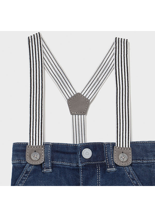 Bermuda denim con tirantes