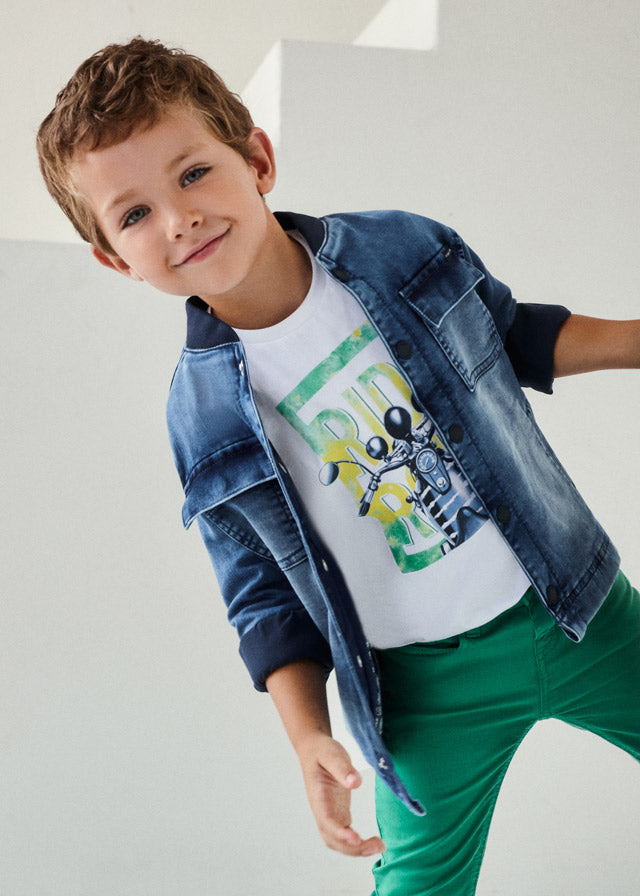 Casaca denim azul