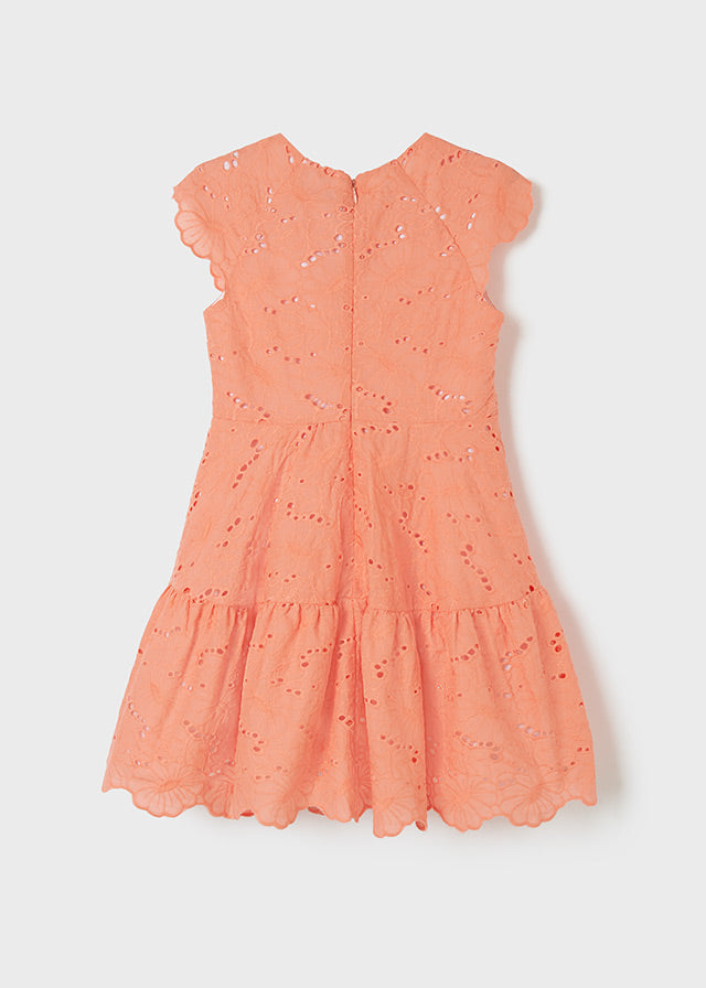 Vestido bordado perforado