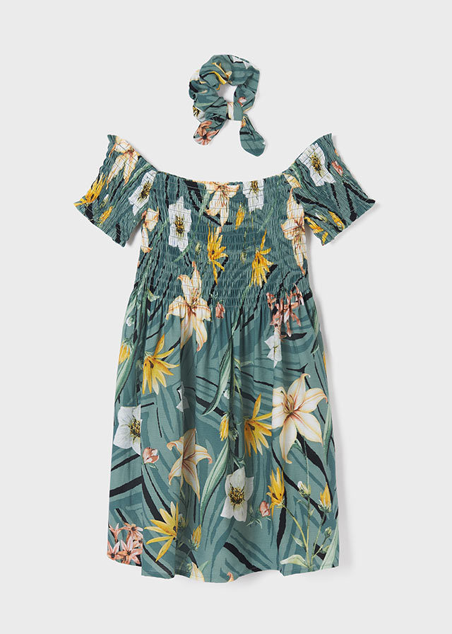 Vestido estampado nido abeja