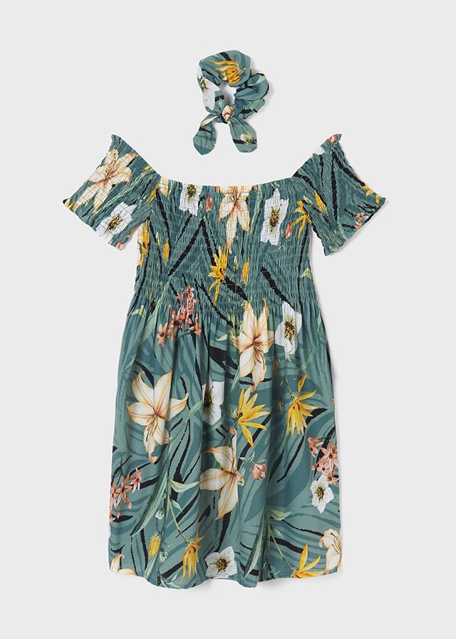 Vestido estampado nido abeja