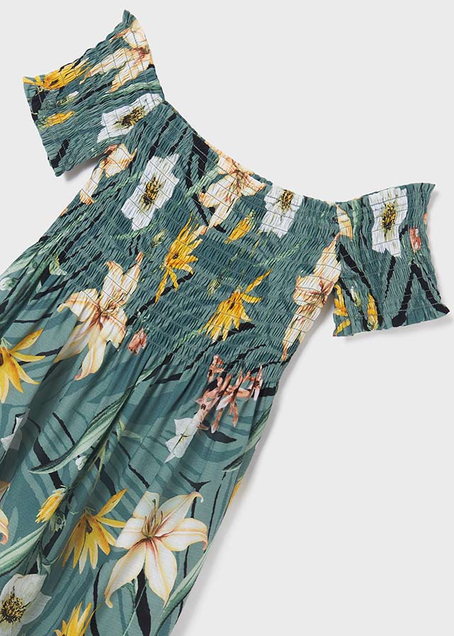 Vestido estampado nido abeja