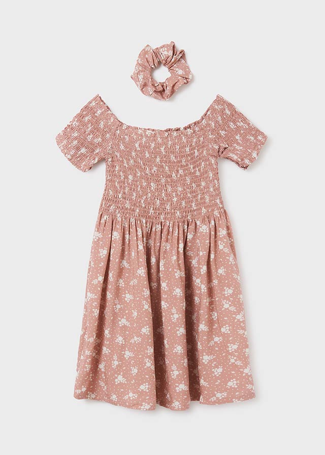 Vestido nido de abeja flores