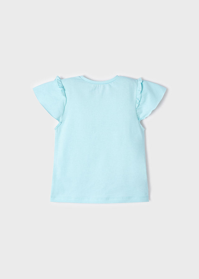 Camiseta m/c niña flor