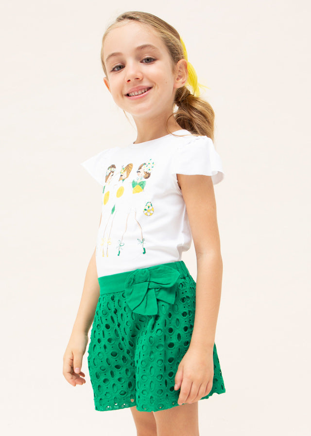 Pantalon corto perforado