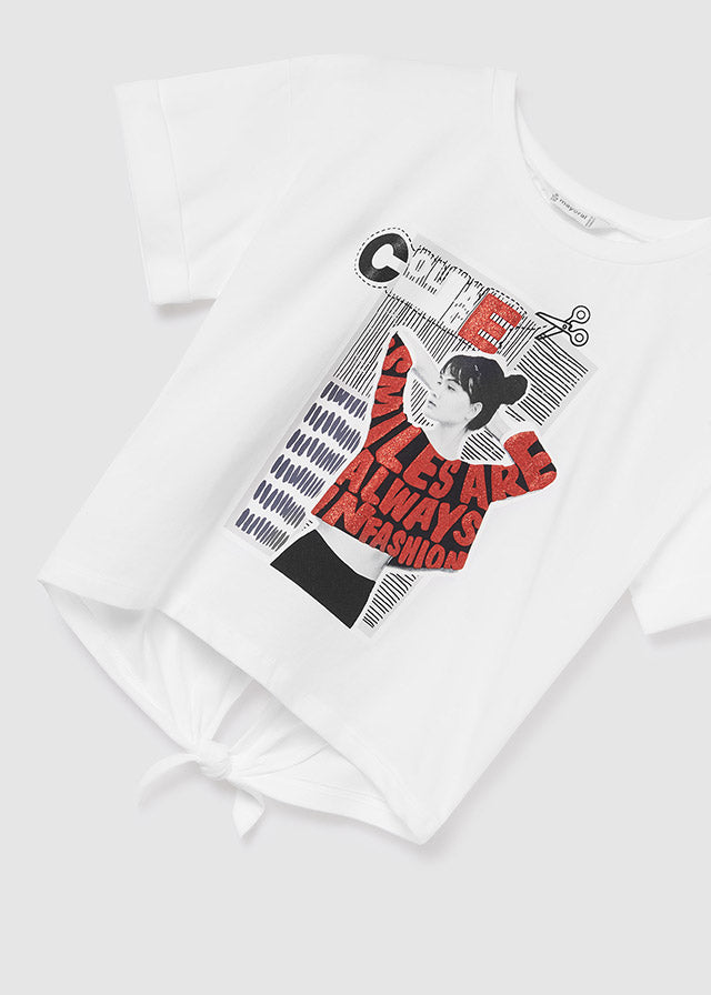 Camiseta m/c abertura espalda