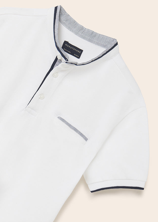 Polo m/c contrastes c/mao