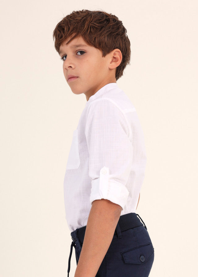 Camisa lisa m/l c/mao