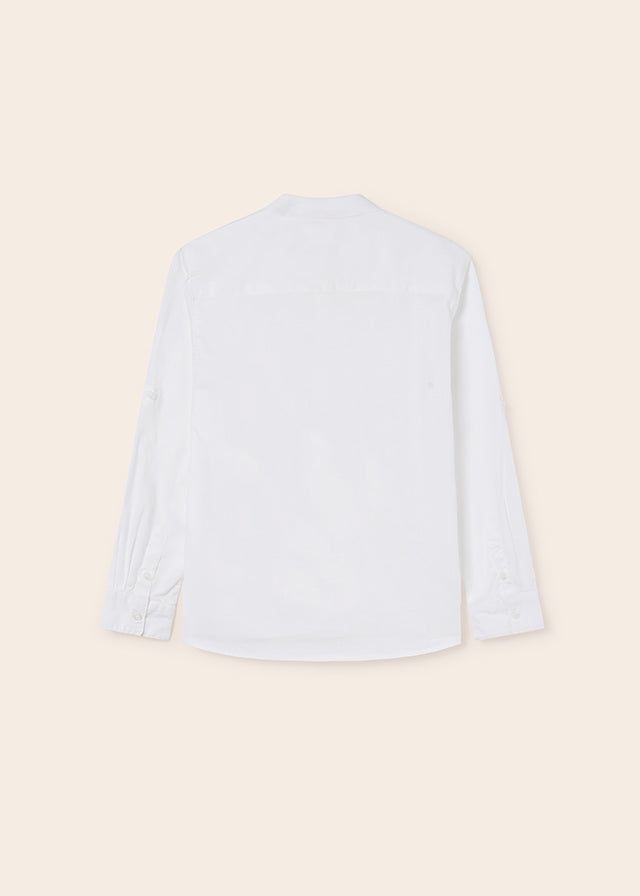Camisa lisa m/l c/mao