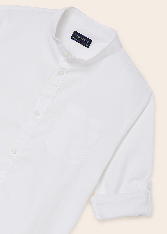Camisa lisa m/l c/mao