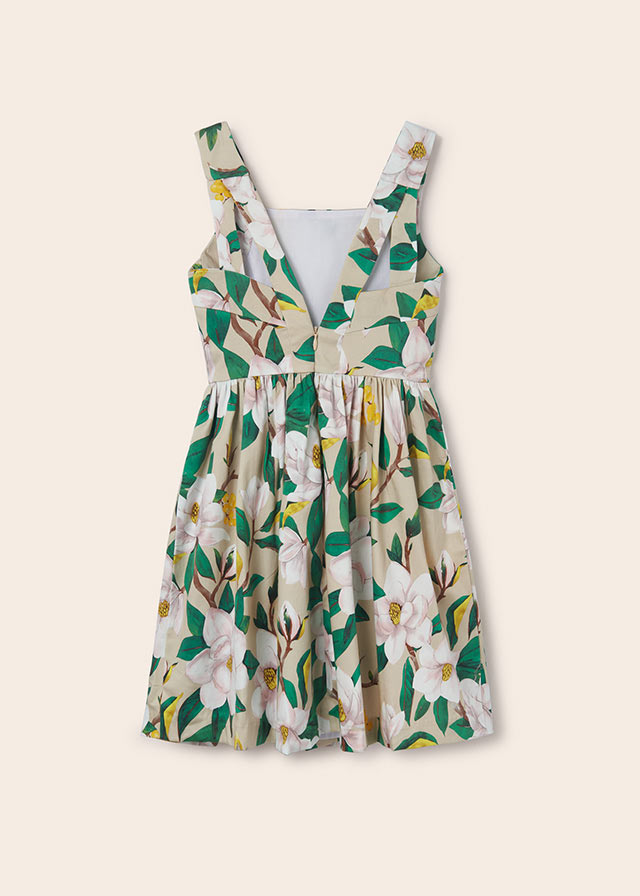 Vestido saten flores