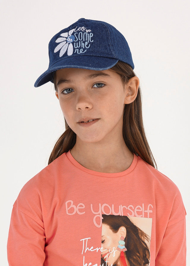 Gorra denim bordado
