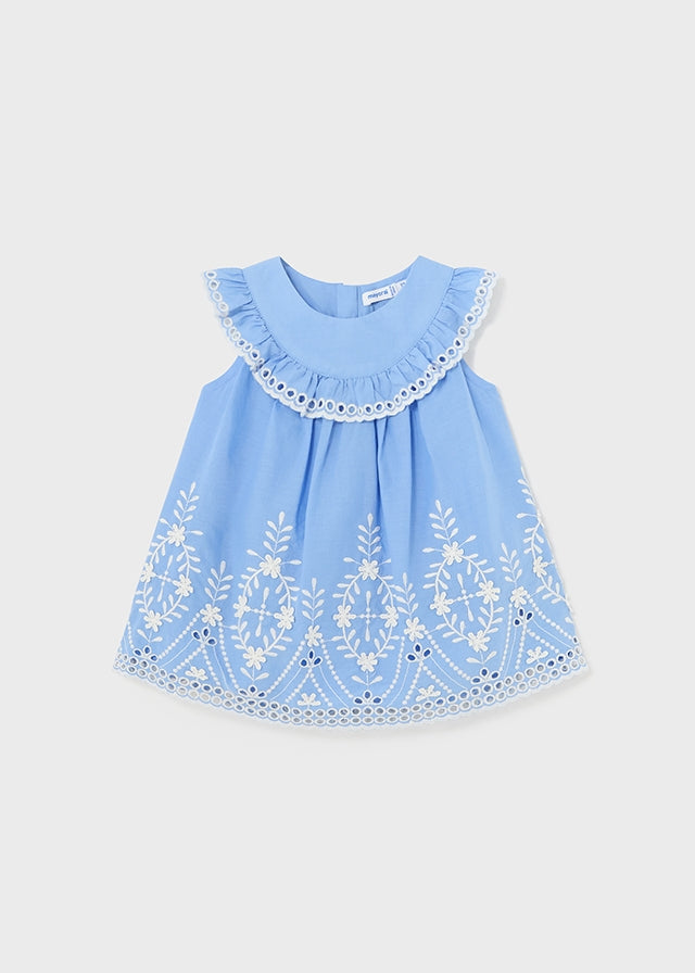 Vestido cenefa bordada