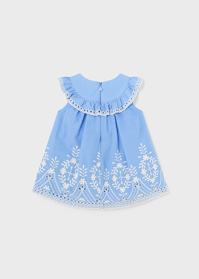 Vestido cenefa bordada