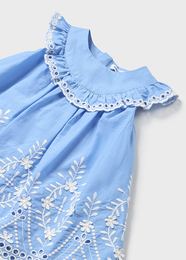 Vestido cenefa bordada