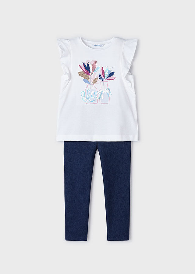 Conj. Leggings aplicaciones