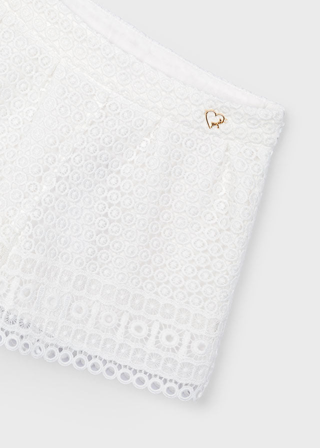 Falda pantalon guipur