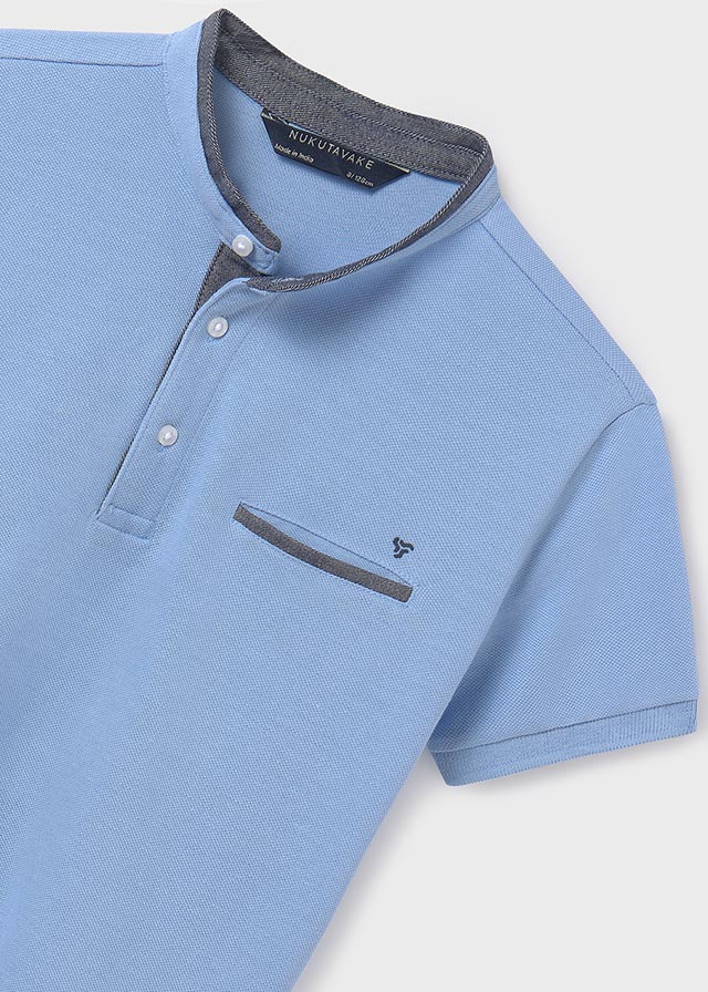 Polo M/C contraste c/mao