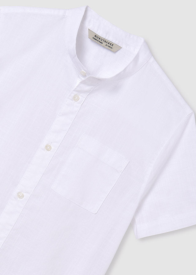 Camisa m/c cuello mao