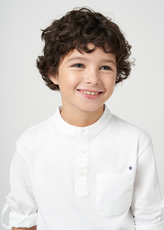Polo m/l cuello panadero