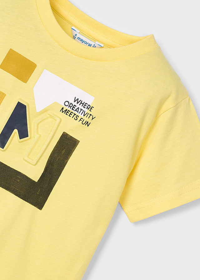 Camiseta m/c embossed "m"