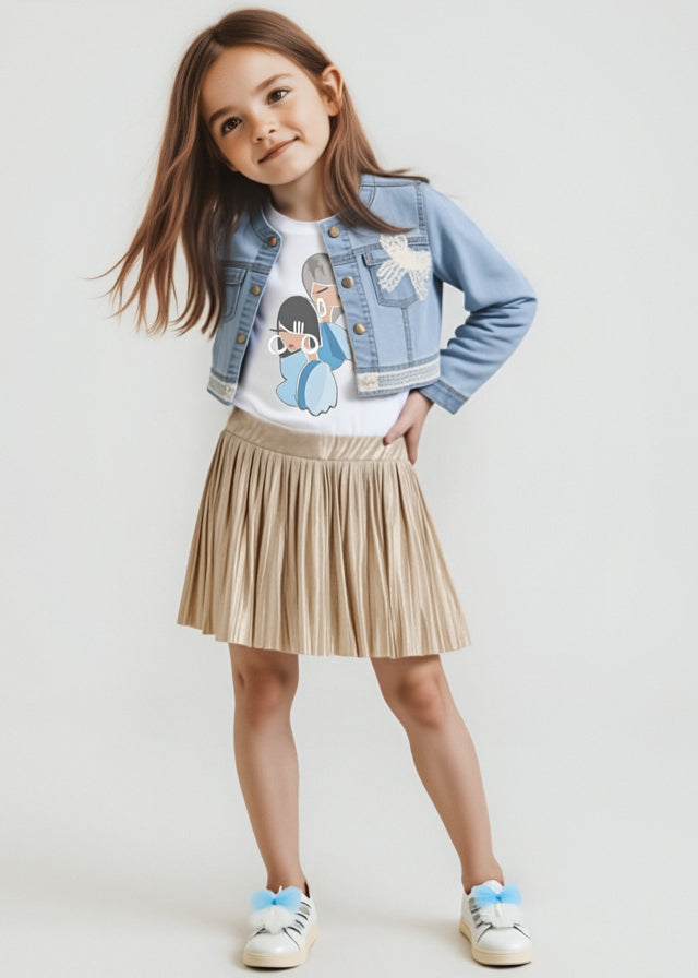 Falda pantalon punto plisado