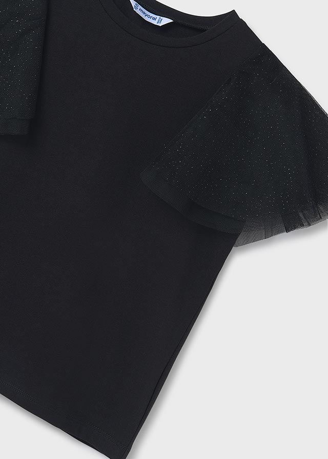 Camiseta m/c mangas tul