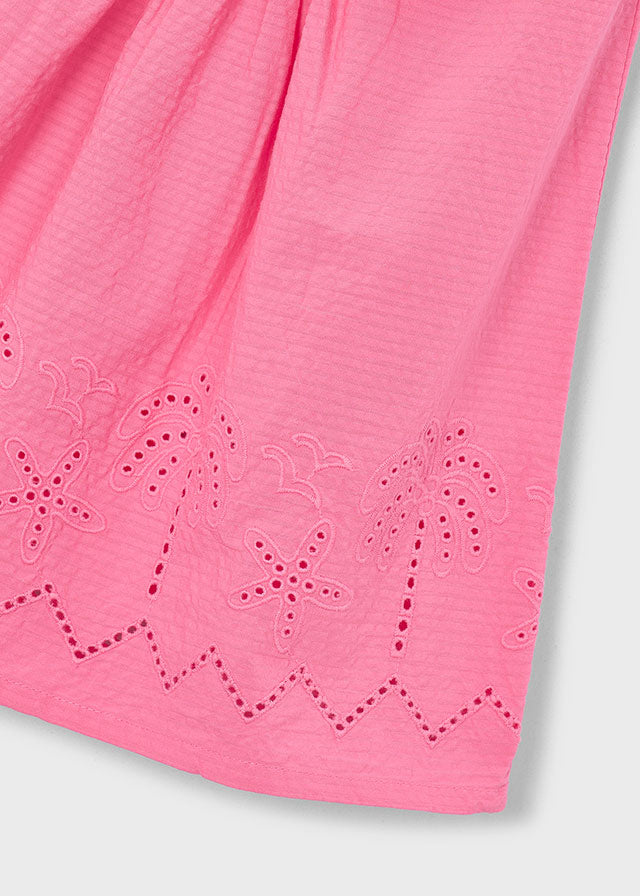 Vestido seersucker perforado