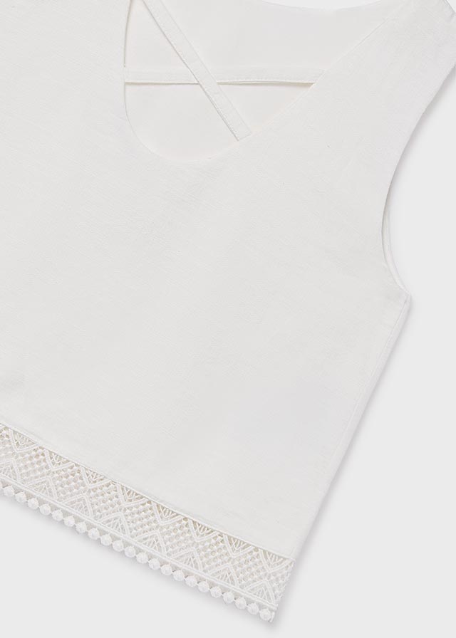 Blusa cinta bordada