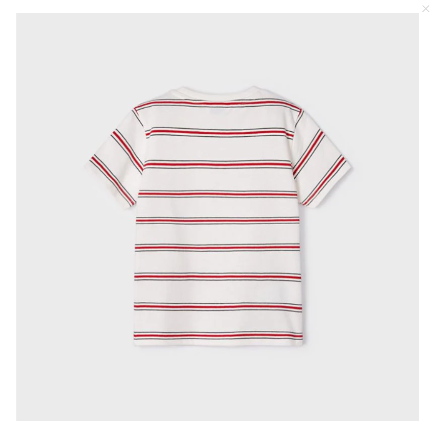 Camiseta M/C rayas apliques