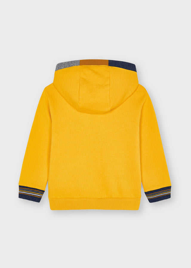 Polera capucha contrastes