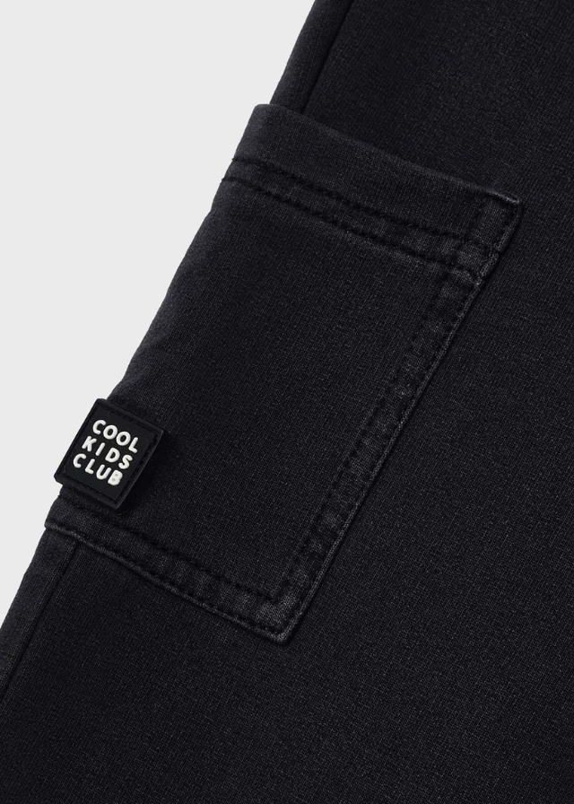 Pantalón cargo felpa denim