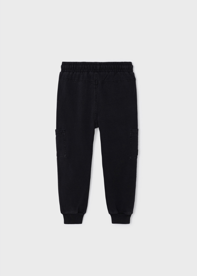 Pantalón cargo felpa denim