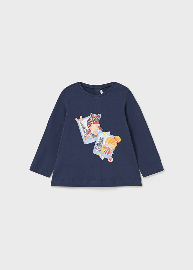Camiseta grafica niñas  m/l