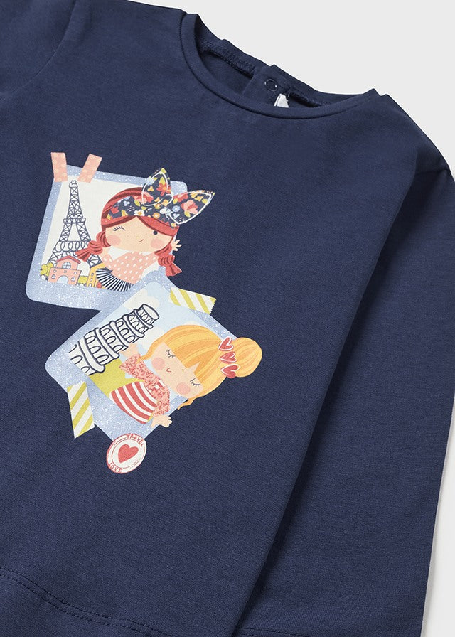 Camiseta grafica niñas  m/l