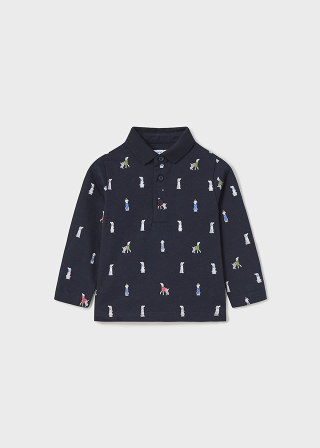 Polo m/l estampado