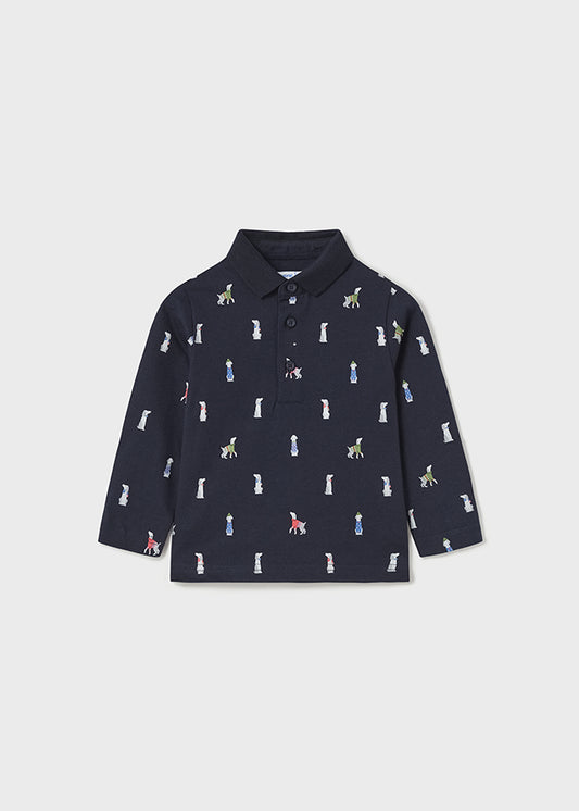 Polo m/l estampado