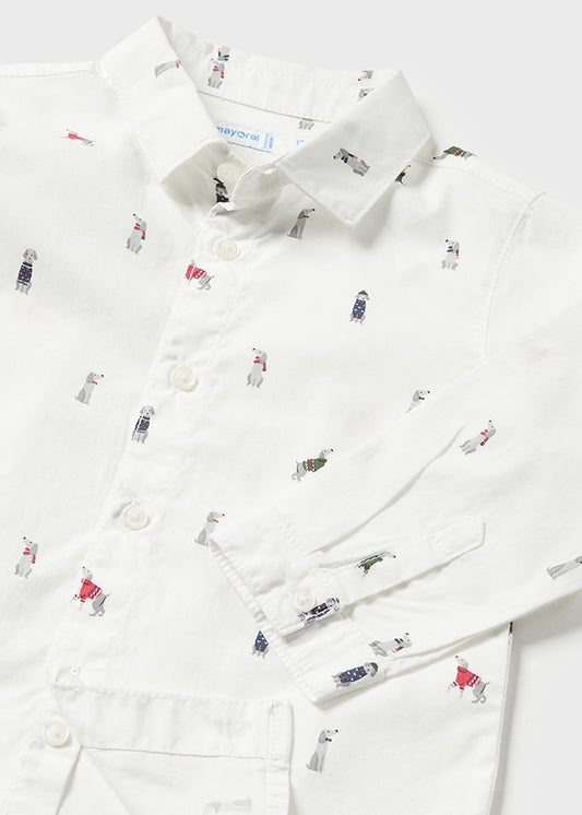 Camisa m/l estampada