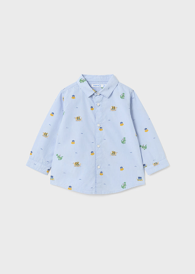 Camisa m/l estampada