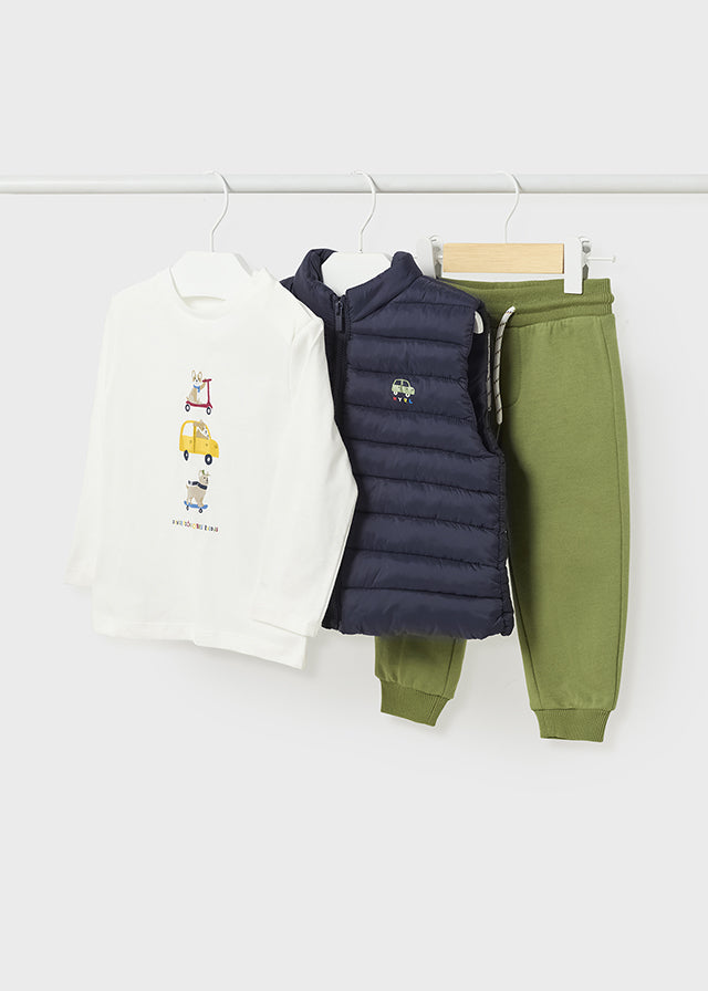 Conj. Pant. Camiseta chaleco