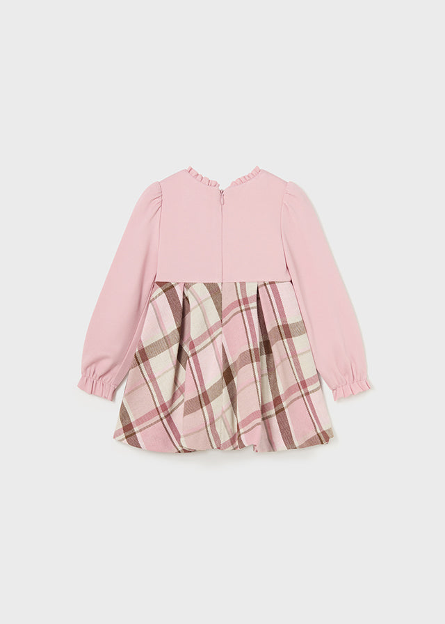 Vestido combinado rosado