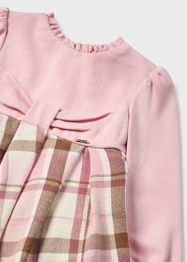 Vestido combinado rosado