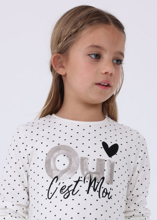 Camiseta M/L mini corazones