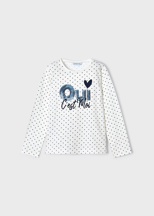 Camiseta m/l mini corazones