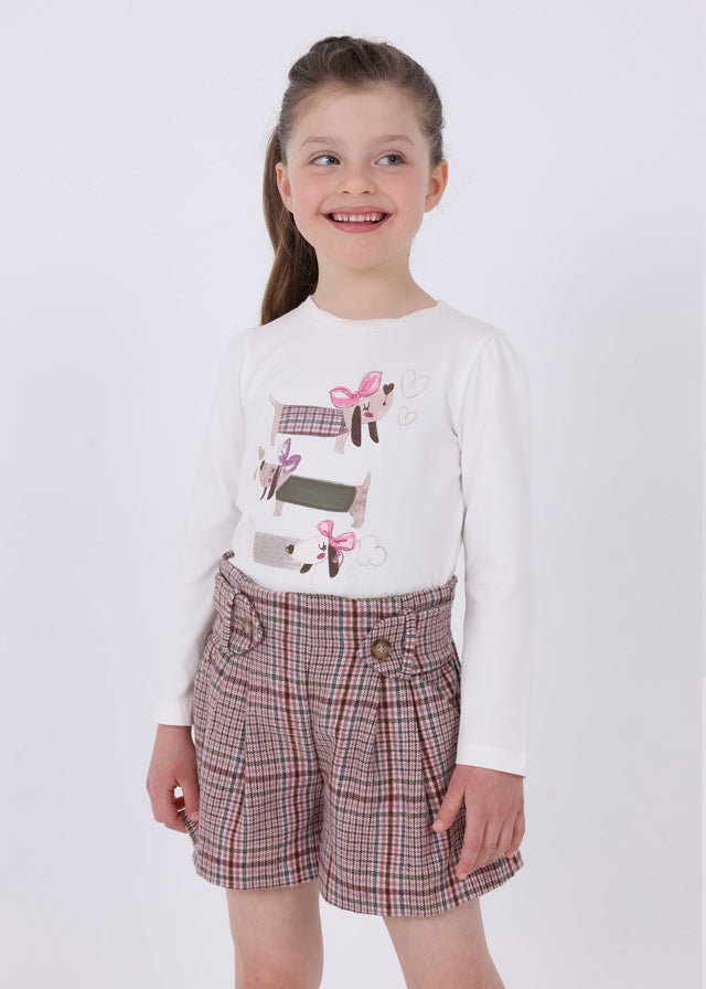 Short falda a cuadros