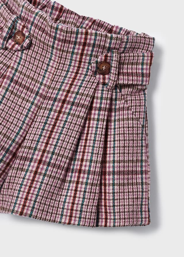 Short falda a cuadros