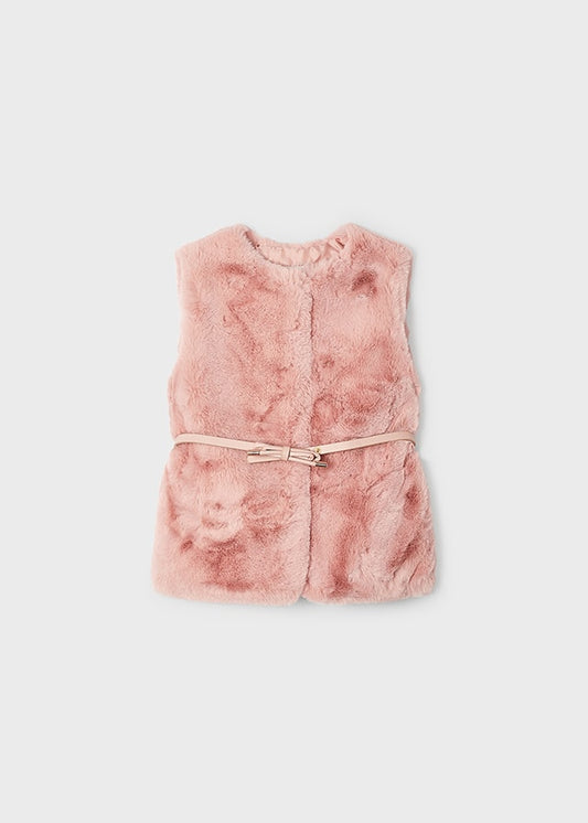 Chaleco pelo rosado