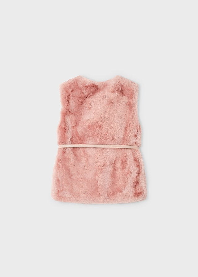 Chaleco pelo rosado