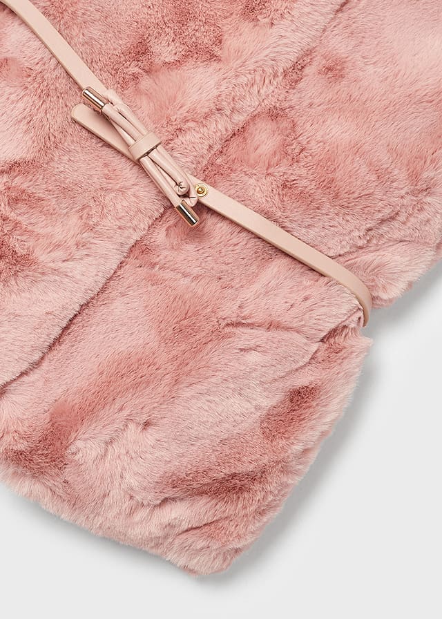 Chaleco pelo rosado
