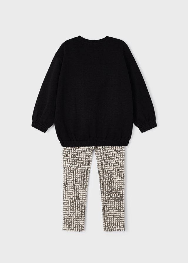 Conj. leggings embossed